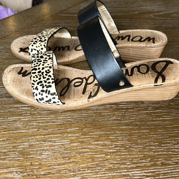 EUC Sam Edelman Gala Two Strap Low Wedge Sandal Size 8 - Picture 2 of 6